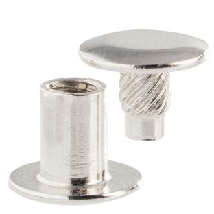 Buchschrauben mit Einpresskopf, vernickelt 7 mm