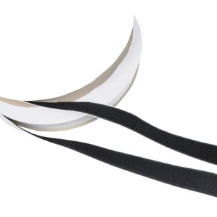 Klettband selbstklebend, Set aus 25 m Flauschband und 25 m Hakenband 30 mm | schwarz