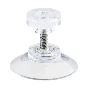 Saugnäpfe mit Rändelmutter Rändelmutter aus transparentem Kunststoff | 30 mm | M4, 10 mm lang