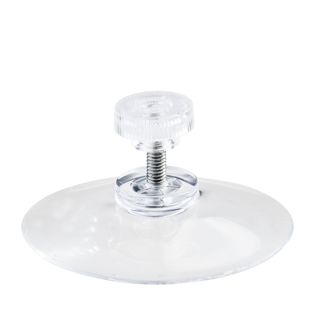 Ventouses avec écrou 40 mm | M4, longueur 10 mm  | écrou moleté en plastique transparent 