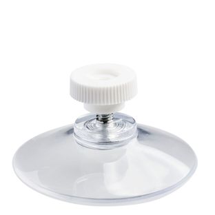 Ventouses avec écrou 40 mm | M4, longueur 6 mm  | écrou moleté en plastique blanc 