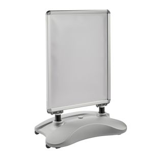 Stop-trottoir A1 STORM-STOP Lite avec réservoir d'eau, résistant au vent, profil 32 mm, coins arrondis 