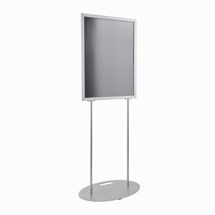 Présentoir sur pied double face B2, base ovale 
