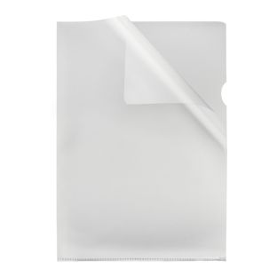 Chemises en coin pour format A4, transparent nervuré  | 120 µm