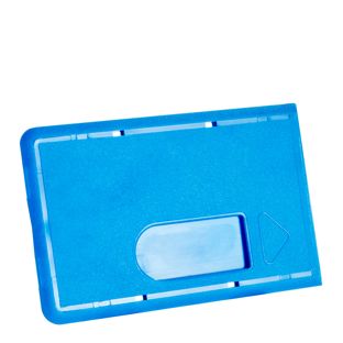 Étui carte bancaire plastique dur avec encoche pouce 