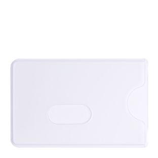 Pochette pour carte de crédit avec protection RFID et perforation oblongue, 59 x 88 mm, blanc 