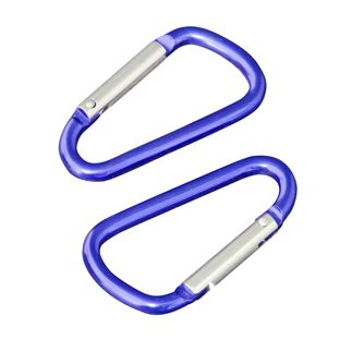 Karabinerhaken, Aluminium blau | 48 mm