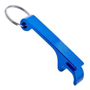 Flaschenöffner Schlüsselanhänger mit Dosenöffner blau