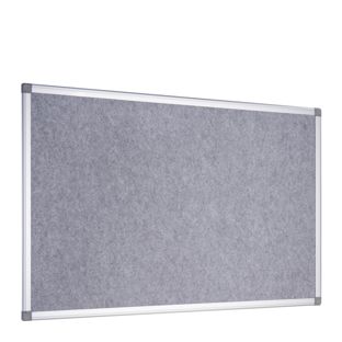 Pinnwand Filz mit Aluminiumrahmen, 60 x 90 cm grau