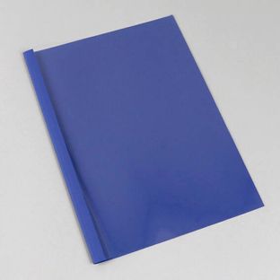 Thermobindemappe A4 mit Schlitz, Lederkarton, 15 Blatt, dunkelblau | 1,5 mm | 240 m