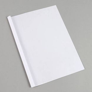 Thermobindemappe A4 mit Schlitz, Lederkarton, 40 Blatt, weiß | 4 mm | 240 m
