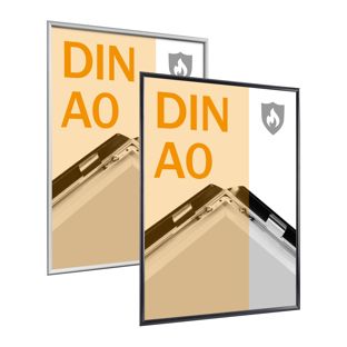 Cadre clic-clac ignifuge A0 avec certificat de classement au feu B-s1, d0 
