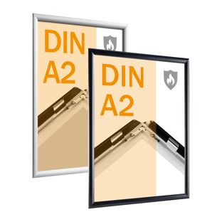 Cadre clic-clac ignifuge A2 avec certificat de classement au feu B-s1, d0 