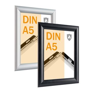 Cadre clic-clac ignifuge A5 avec certificat de classement au feu B-s1, d0 