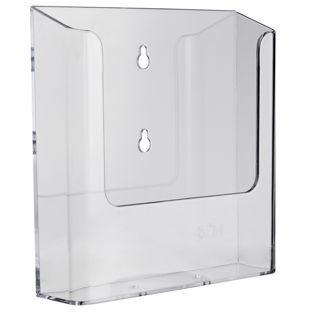 Wandprospekthalter, Polystyrol, transparent PTXD, 1 x A5  | transparent 