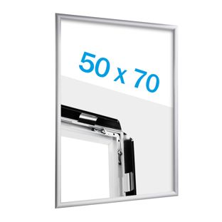 Cadre clic-clac B2 standard argent  | 25 mm | En onglet 