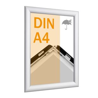 Klapprahmen A4 wetterfest silber 