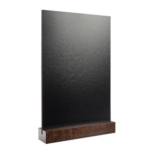 Tischaufsteller Kreidetafel schwarz|dunkelbraun  | A4 - 210 x 297 mm 