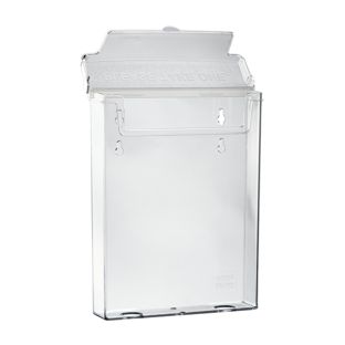 Prospektbox wetterfest mit Deckel, Polystyrol, transparent, robust, Taymar A5