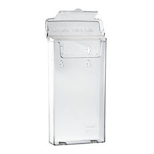 Prospektbox wetterfest mit Deckel, Polystyrol, transparent, Taymar 1/3 A4 