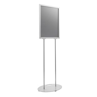 Présentoir sur pied  double face A2, base ovale 