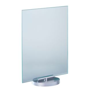 Présentoir en T, pivotant, acrylique aspect verre et pied 