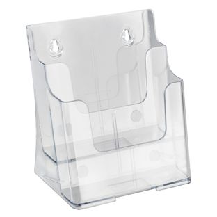 Prospekthalter Wand/ Stand, 2 Fächer, Polystyrol, transparent PTXC 