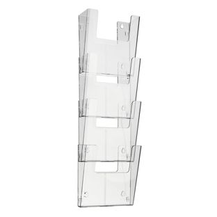 Wandprospekthalter, Polystyrol, transparent PTXK Hochformat | A4
