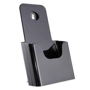 Prospekthalter Wand/ Stand, Polystyrol, transparent PTXD 1 x schwarz | 1/3 A4