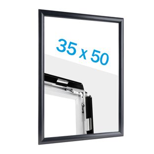 Cadre clic-clac, aluminium, B3 25 mm, noir 
