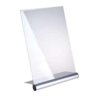 Présentoir en L avec pied en aluminium A4