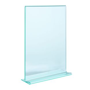 Présentoir en T, PMMA (acrylique), transparent-vert 