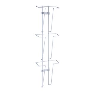 Wandprospekthalter JACKSON aus Draht, A4, silber, Fächer 3