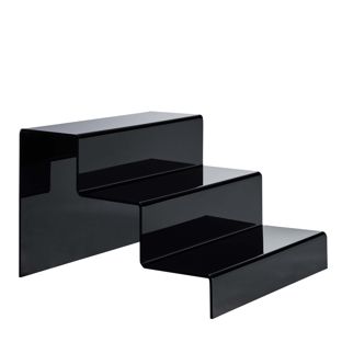 Deko Treppe, Acryl schwarz | 300 x 215 x 333 mm | 3-stufig