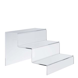 Deko Treppe, Acryl transparent | 300 x 215 x 333 mm | 3-stufig