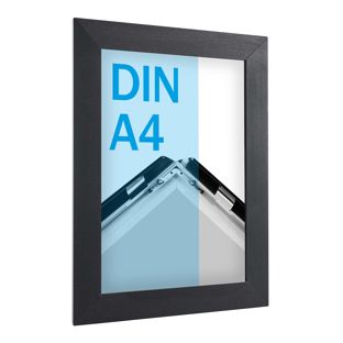 Cadre clic-clac "Hardline" A4, 33mm, noir, en onglet 