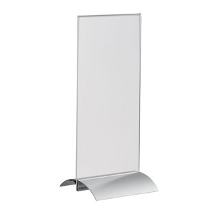 T-Aufsteller mit Aluminumklemmfuß Hochformat | 1/3 A4