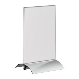 T-Aufsteller mit Aluminumklemmfuß Hochformat | A6