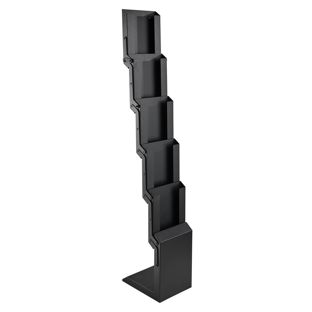 Présentoir brochures pliable CONCORD, 5x A4 avec sac, noir 
