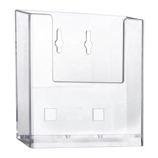 Porte-brochure mural, polystyrène, transparent, Taymar 1 x portrait | A6