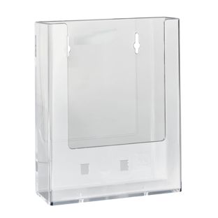 Wandprospekthalter, Polystyrol, transparent, Taymar 1 x Hochformat | A5