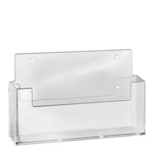 Wandprospekthalter, 1 Fach, Polystyrol, transparent, Taymar 