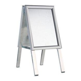 Stop-trottoir SOLID-STOP A4 pour l'extérieur, profil de 25 mm, coins en onglet, argent 