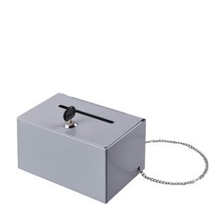 Boîte à dons verrouillable, métal 