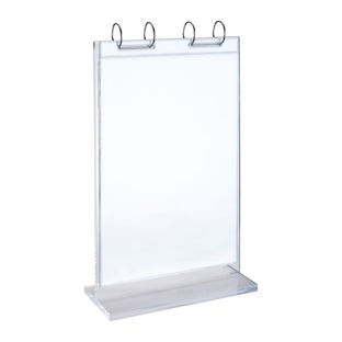 T-Aufsteller FLIP mit Ringmechanik und PVC-Taschen A4