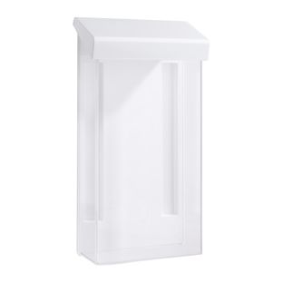 Porte-brochures avec couvercle, DL, blanc 