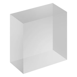 Bloc acrylique, transparent 50 x 50 x 25 mm