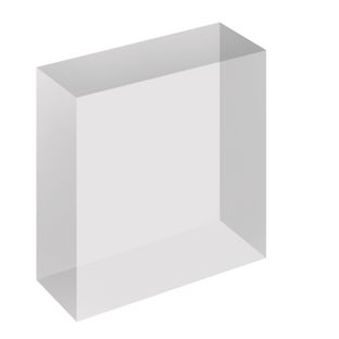 Bloc acrylique, transparent 100 x 100 x 40 mm