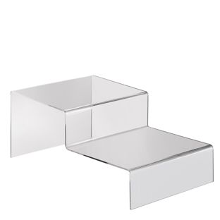 Deko Treppe, Acryl transparent | 150 x 100 x 260 mm | 2-stufig