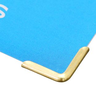 Coins pour livre métal C 15 - 15 x 15 mm  | laitonné 